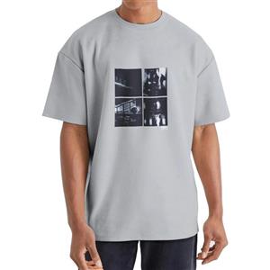 تی شرت اورسایز  آستین کوتاه مردانه نوزده نودیک مدل TS1973 G