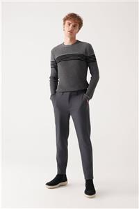 دکمه نرم آنتراسیت مردان W-Leisure متناسب با شلوار Chino A22Y3039 آوا Avva