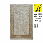 فرش ماشینی آذردکور کلکسیون پرنیان نخ ابریشمی سلولزی 1200شانه،3600تراکم کد 88306