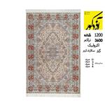 فرش ماشینی آذردکور کلکسیون وزرا نخ آکریلیک 1200شانه،3600تراکم،سالاری کرم 