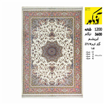 فرش ماشینی آذردکور کلکسیون مشهد اردهال نخ ابریشمی طرح اولیا 1200شانه،3600 تراکم کد کرم 271N