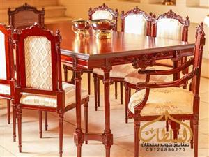 میز ناهار خوری کلاسیک مدل کاجی رومی