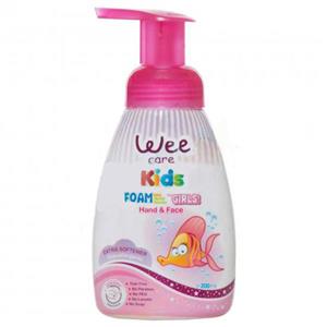 فوم شستشوی دست و صورت وی مدل Girls حجم 200 میلی لیتر Wee Kids Girls Hand And Face Foam 200ml