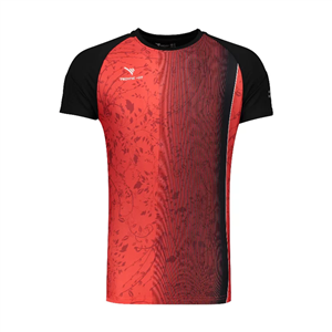 تی شرت ورزشی یقه گرد آستین کوتاه مردانه تکنیک مدل TS-149 رنگ قرمز 