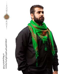 چفیه کشمیری رنگ سبز سیدی