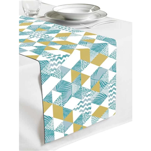 رانر مستطیل طرح مثلثی آبی - زمان آماده سازی 10 روز کاری