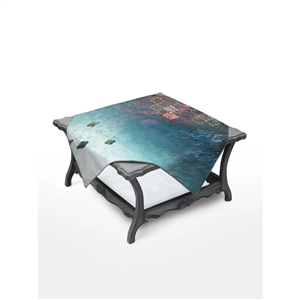 رومیزی مربع طرح خشتی 