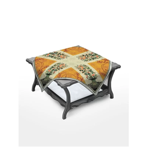 رومیزی مربع طرح گل و گلدون 