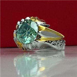 انگشتر موزونایت الماس روسی اصل زیبا 