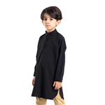 پیراهن مشکی پسرانه آستین بلند پاکستانی کد PB22001