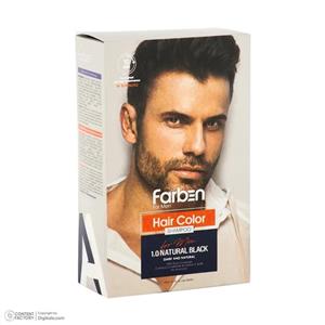 شامپو مو فاربن مدل Natural Black 1.0 حجم 150 میلی لیتر مجموعه 2 عددی