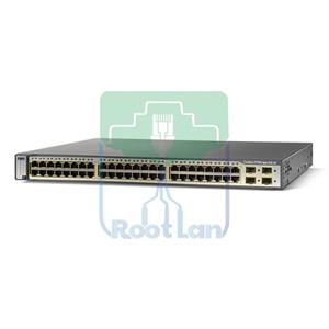 سوئیچ 48 پورت POE اترنت 4 پورت SFP مدیرتی سیسکو WS-C3750-48PS-S 