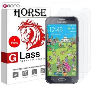 محافظ صفحه نمایش گلس هورس مدل UCC مناسب برای گوشی موبایل سامسونگ Galaxy J2 2015 بسته سه عددی Horse UCC Ultra Clear Crystal Glass Screen Protector For Samsung Galaxy J2 2015 Pack Of 3