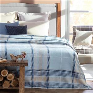 پتو مادام کوکو مدل Antonin Acik Mavi تک نفره سایز 220×150 سانتی متر