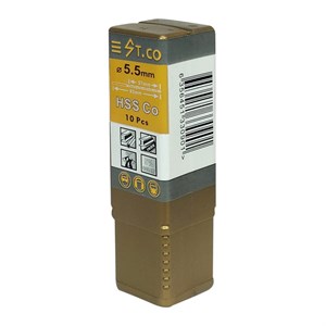 مته کبالت استیکو مدل HSSCO سایز 5.5 میلیمتر مجموعه 10 عددی