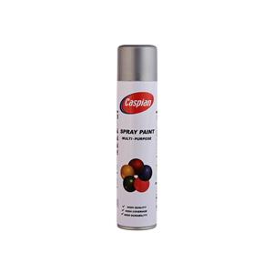 اسپری رنگ مشکی مات و نقره ای کاسپین مدل cas2 حجم 300 میلی لیتر مجموعه 2 عددی