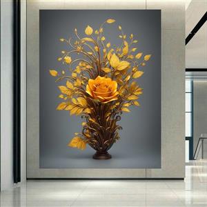 تابلو شاسی مخمل طرح تندیس گل کد AR31223