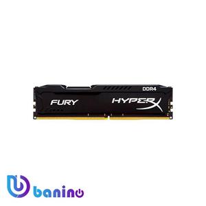 رم دسکتاپ DDR4 تک کاناله 3200 مگاهرتز CL18 کینگستون مدل HyperX Fury Black ظرفیت 16 گیگابایت Kingston 3200MHz Single Channel Desktop RAM 16GB 