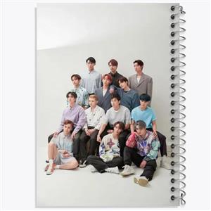 دفتر مشق 100 برگ خندالو طرح گروه سونتین Seventeen کد 12498