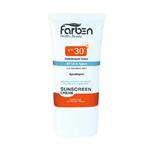 کرم ضد آفتاب بدون رنگ فاربن SPF 30 مدل Hypoallergenic ‌مناسب انواع پوست حجم 50 میلی‌لیتر