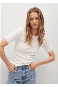 تاپ بافتنی چاک دار اکرو زنانه مانگو MANGO