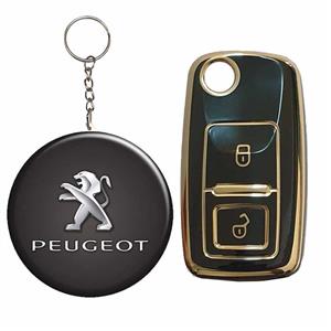 کاور ریموت و سوئیچ خودرو قطعه سازان کبیر مدل COV-405BLC-3010196 مناسب برای پژو 405 به همراه جاسوئیچی