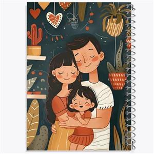 دفتر مشق 100 برگ خندالو طرح خانواده شاد کد 29054