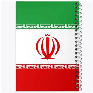 دفتر مشق 100 برگ خندالو طرح پرچم ایران کد 23954