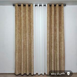 پرده مدل پانچ مخمل ساده شانل سایز 140×280 سانتیمتر