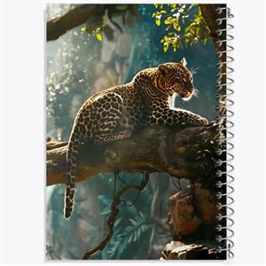 دفتر مشق 100 برگ خندالو طرح پلنگ کد 8566