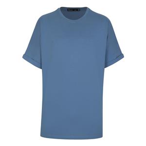 تی شرت اورسایز مردانه باینت مدل 778-2 رنگ آبی 