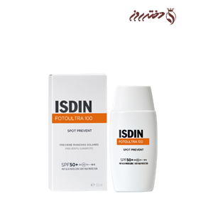کرم ضد آفتاب بدون رنگ ایزدین SPF 50 مدل spot_prevent100 ‌مناسب انواع پوست حجم 50 میلی‌لیتر