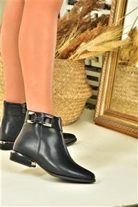 چکمه زنانه روزانه پاشنه کوتاه مشکی N820001609 فاکس شوز Fox Shoes