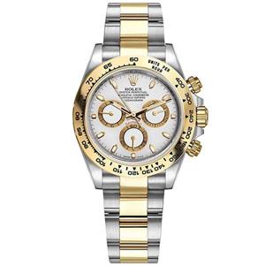 ساعت رولکس دیتونا نقره ای طلایی صفحه سفید Rolex Daytona 
