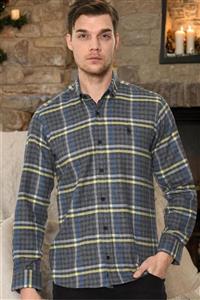 پیراهن مردانه  G700- آبی سرمه ای ساده دوبری Dewberry