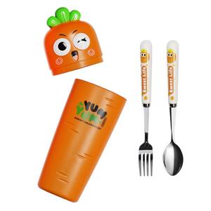 ست قاشق و چنگال کودک  مدل YUM-202 به همراه قاب