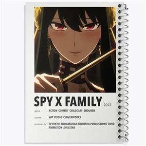 دفتر شطرنجی 50 برگ خندالو طرح خانواده فورجر انیمه اسپای ایکس فمیلی Spy x Family کد 15546