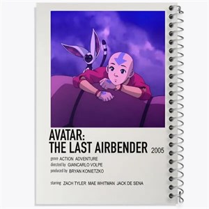 دفتر شطرنجی 50 برگ خندالو طرح چهار عنصر انیمه آواتار Avatar کد 12741