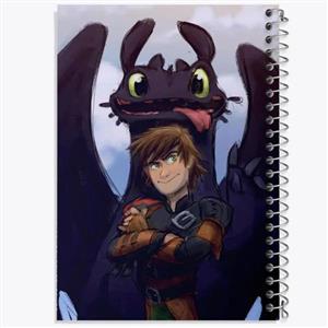 دفتر شطرنجی 50 برگ خندالو طرح اژدها سواران DreamWorks Dragons کد 13755