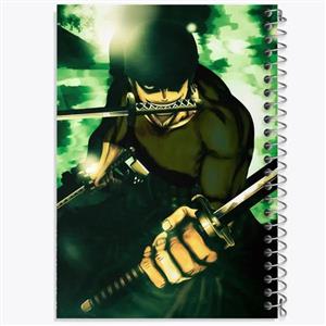 دفتر شطرنجی 50 برگ خندالو طرح زورو انیمه وان پیس One Piece کد 17213