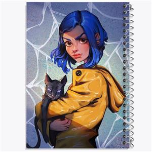 دفتر شطرنجی 50 برگ خندالو طرح کورالاین Coraline کد 20796