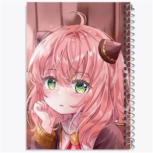 دفتر شطرنجی 50 برگ خندالو طرح انیا فورجر انیمه اسپای ایکس فمیلی Spy x Family کد 17705