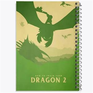 دفتر شطرنجی 50 برگ خندالو طرح اژدها سواران DreamWorks Dragons کد 13752