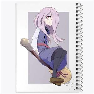 دفتر شطرنجی 50 برگ خندالو طرح سوسی انیمه جادوگران کوچک Little Witch Academia کد 22857