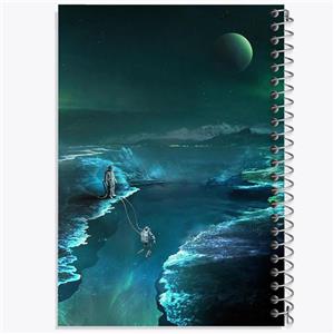 دفتر شطرنجی 50 برگ خندالو طرح کهکشان و سیاره ها کد 25372