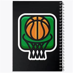 دفتر شطرنجی 50 برگ خندالو طرح بسکتبال Basketball کد 26452