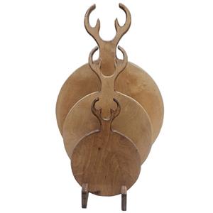 تخته سرو مدل گوزن مجموعه سه عددی به همراه استند -