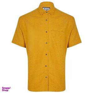 پیراهن آستین کوتاه مردانه مدل کنفی 329003130 رنگ خردلی