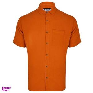 پیراهن آستین کوتاه مردانه مدل کنفی 329003137 رنگ آجری