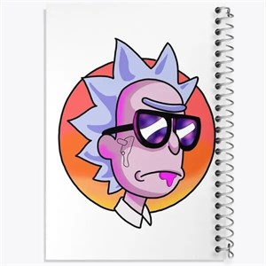 دفتر شطرنجی 50 برگ خندالو طرح انیمیشن ریک و مورتی Rick and Mort کد 26589